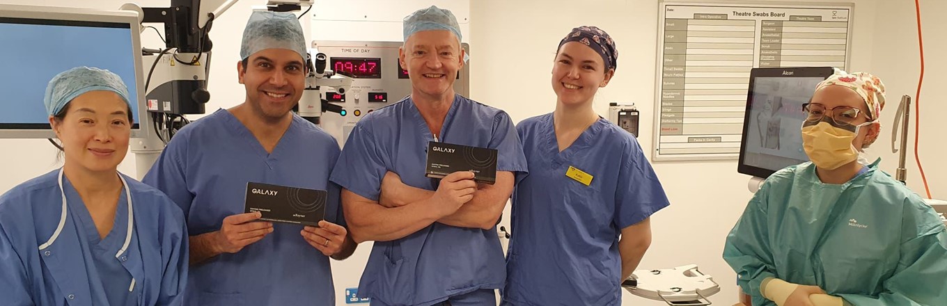 First Rayner Galaxy Spiral Intraocular Lens In Surrey and Hampshire